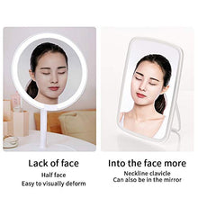 Anyutai Specchio Cosmetico LED Luci Touch Control Piazza USB Ricaricabile Specchio Trucco