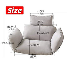 Cuscino per Sedia Cesto Appeso Altalena Rimovibile Culla Amaca Schienale Esterno da Ufficio Supporto Lombare (Colore: Grigio)