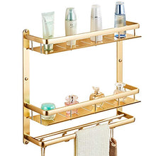 LFK Mensole Bagno Moderno Doppio + monoblocchi Arrotondato Alluminio Tondo Uncunched Installazione Bagno Bagno Home Hotel Rack/Scaffale