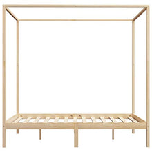 SKM Giroletto a Baldacchino in Legno Massello di Pino 180x200 cm