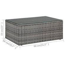 vidaXL Divani Set da Giardino 14pz in Polyrattan Grigio Salotto Sofà Esterni