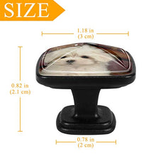 Cane carino in legno soffice cane Pomelli per Porta Set di 4 Pomelli per Mobili Manopole per Cassetti Cucina Armadio Vetro