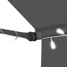 vidaXL - Tenda da sole retrattile con LED, 100 cm, colore: Antracite
