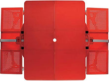CASTOR Tavolo da Picnic all'aperto Tavolo da Tavolo Pieghevole 'con posti a Sedere per 4, Rosso BBQ Party Table