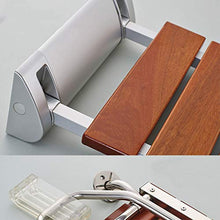 MGMDIAN Sedia da Doccia Pieghevole in Legno massello Sgabello da Bagno per Anziani Sedile da Bagno per Il Bagno Sedia da Parete Accessori da Bagno
