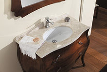 Mobile da bagno classico - Misura:ﾠL.106 P.56 - Finitura: noce - Top:ﾠmarmo Botticino - 100% made in Italy