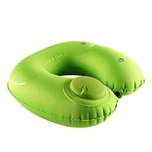 SSFPP Creative Inflatable u-Shaped Pillow buckwheat Shell Health Pillow Neck Pillow Travel Inflatable Pillow@Green_General Purpose