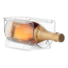 Portabottiglie impilabile in plastica, 2 pezzi, impilabile, per bottiglie di vino e altre bevande, moderno scaffale per vino in plastica, risparmia spazio