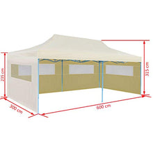 vidaXL Tenda per Feste Pop-up Pieghevole Impermeabile Crema Tendone Gazebo