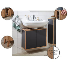 Fackelmann - Set di mobili da Bagno in Stile Rustico, 60 cm, con Specchio a LED, 4 Pezzi, Colore: Bianco