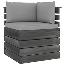 vidaXL Divano da Giardino 2 Posti su Pallet con Cuscini Massello Pino