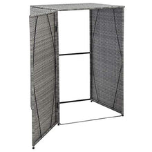 OUSEE Copribidone Singolo Spazzatua Antracite 76x78x120 cm Polyrattan