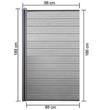 Mendler Pannello supplementare frangivento Stretto Privacy Sarthe WPC 95cm Grigio