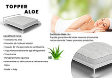 Elegant Topper Imbottito e Trapuntato Sottoposto al Trattamento Aloe Vera, Bianco, Una Piazza e Mezza, 120x195 cm