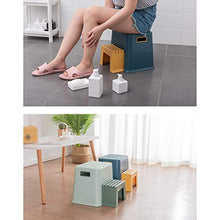 H-M-Shelf Sgabello da Bagno Impermeabile Antiscivolo Sgabello da Bagno Sgabello Cambio Sgabello Sgabello Domestico 27.3x32.2x27.5cm (Color : Blue)