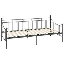 vidaXL Telaio Divano Letto Grigio in Metallo 90x200 cm