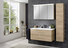 Fackelmann LED specchio da bagno 100 cm Rovere Chiaro efficienza energetica A + + Serie B. perfetto