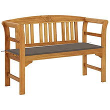 vidaXL Panca da Giardino con Cuscino 120 cm in Massello di Acacia