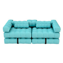 Pigro Felice Modul' aria lusso Set Divano gonfiabile PVC verde di acqua 234 x 117 x 72 cm