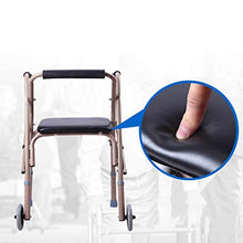 Telaio da passeggio Con Ruote Pieghevole con Sedile per Anziani Disabili Stampella Antiscivolo (Colore : A)