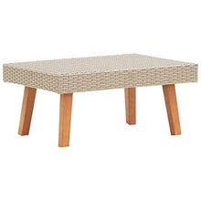 SKM Set Divani da Giardino 4 pz con Cuscini in Polyrattan Beige (52kg) Beige-9328