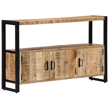 vidaXL Armadietto con 3 Ante e 1 Scomparto Robusto Rustico Lucidato Mobile Basso Credenza Arredamento 120x30x75 cm Legno Massello di Mango