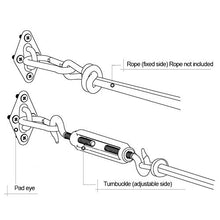 Kindax Kit Montaggio per Vela Parasole da 40 pezzi, Ganci per Tende Sole in Acciaio Inossidabile, Kit Completo per Installazione Le Vele a Quadrate o Triangolari