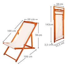 Aktive 61027 Sdraio Pieghevole in Legno Acacia Garden 59x100x94 cm