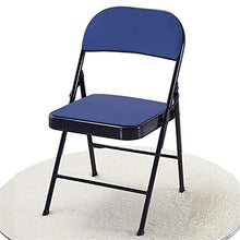 WDHWD Sgabello per mobili Sgabello Pieghevole Sedia da Ufficio Schienale Sedia Sedile Sgabello da Pranzo Sedia Imbottita/Blu - Confezione da 1