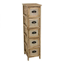Home Gadgets Mobile cassettiera legno rustico 5 cassetti 98 cm
