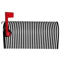 Copertura magnetica per cassetta delle lettere in bianco e nero con design unico, per decorazione da giardino, dimensioni standard 51 x 45 cm