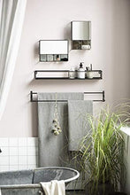 Ib Laursen - Armadietto da parete con 5 camere e porta a specchio, colore: Nero