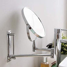 CENPEN Specchio da parete per il trucco Bagno a parete Rocker Specchio pieghevole 7 pollici Specchio bifacciale (Colore: Argento, Dimensioni: 17,8 cm)