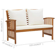 FAMIROSA Set Divani da Giardino 2 pz con Cuscini in Massello di Acacia-0263