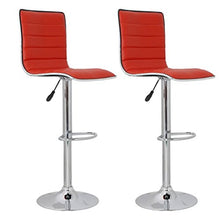 vidaXL Sgabello Coppia sgabelli Bar e Cucina Design Moderni Ecopelle Imbottita Rossi