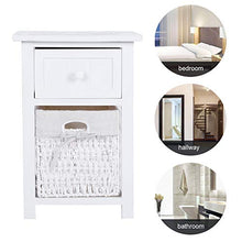Comodino in legno, comodino, divano-tavolino da casa per ufficio(white)