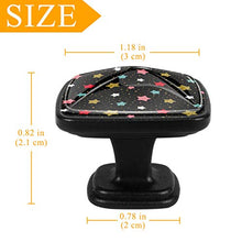Stelle e punti colorati Pomelli per Porta Set di 4 Pomelli per Mobili Manopole per Cassetti Cucina Armadio Vetro