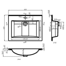 vidaXL Lavabo da Incasso 600x460x130 mm in SMC Bianco