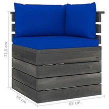 vidaXL Divano Angolare da Giardino su Pallet con Cuscini Legno di Pino