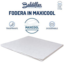 Baldiflex Emporio Correttore Materasso Una Piazza e Mezza Topper Memory Fresh Wave H6 con Fodera Maxicool 120x190 cm