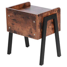 FGDSA Tavolino Comodino in Legno Stile Vintage per Soggiorno E Camera da Letto