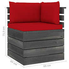 vidaXL Set Divani da Giardino su Pallet 7 pz con Cuscini Massello Pino