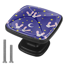Bunny moon stars 4 PCS Pomelli per Porta, Pomolo per Mobile, Pomelli per Mobili con Viti, Maniglia per Armadietto, Pomelli per Porta, Pomelli per Cassetti per Porta, Armadio, Cassetto e Credenza