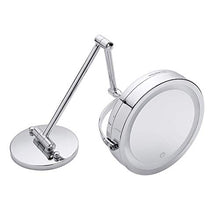 Lzcaure Specchio per Il Trucco Specchi per Trucco A LED con Specchio da Trucco Pieghevole per Montaggio A Parete A LED 10x Specchio per Il Trucco da Viaggio Portatile