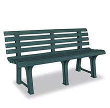 Panca con schienale per esterni, resistente alle intemperie per 3 persone, verde 145,5 x 49 x 74 cm