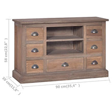vidaXL - Sideboard 90x30x58 cm Teak Massivholz