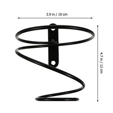 Cabilock Portabottiglie da parete in ferro vintage a spirale, da appendere, per bar, pub, casa, 6 pezzi (nero)