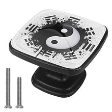 Yin Yang 2 Pomelli per Porta Set di 4 Pomelli per Mobili Manopole per Cassetti Cucina Armadio Vetro