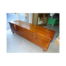 int. d'ailleurs - Cassapanca Lunga Dipinta con Coperchio in Legno di Mango Decorato con Ottone 146 cm - PAL-1020