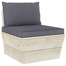 FAMIROSA Set Divani da Giardino su Pallet 5 pz con Cuscini Legno Abete-3456